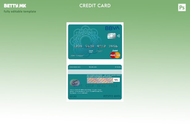 Модерен стил Аргентина BBVA банка мастер картички дебитна дебитна шаблон